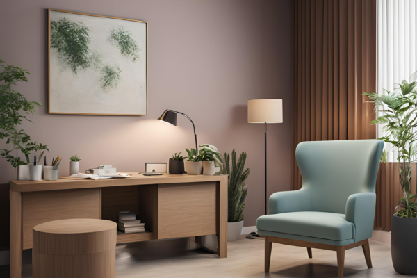 Calm welcoming psychiatrist office